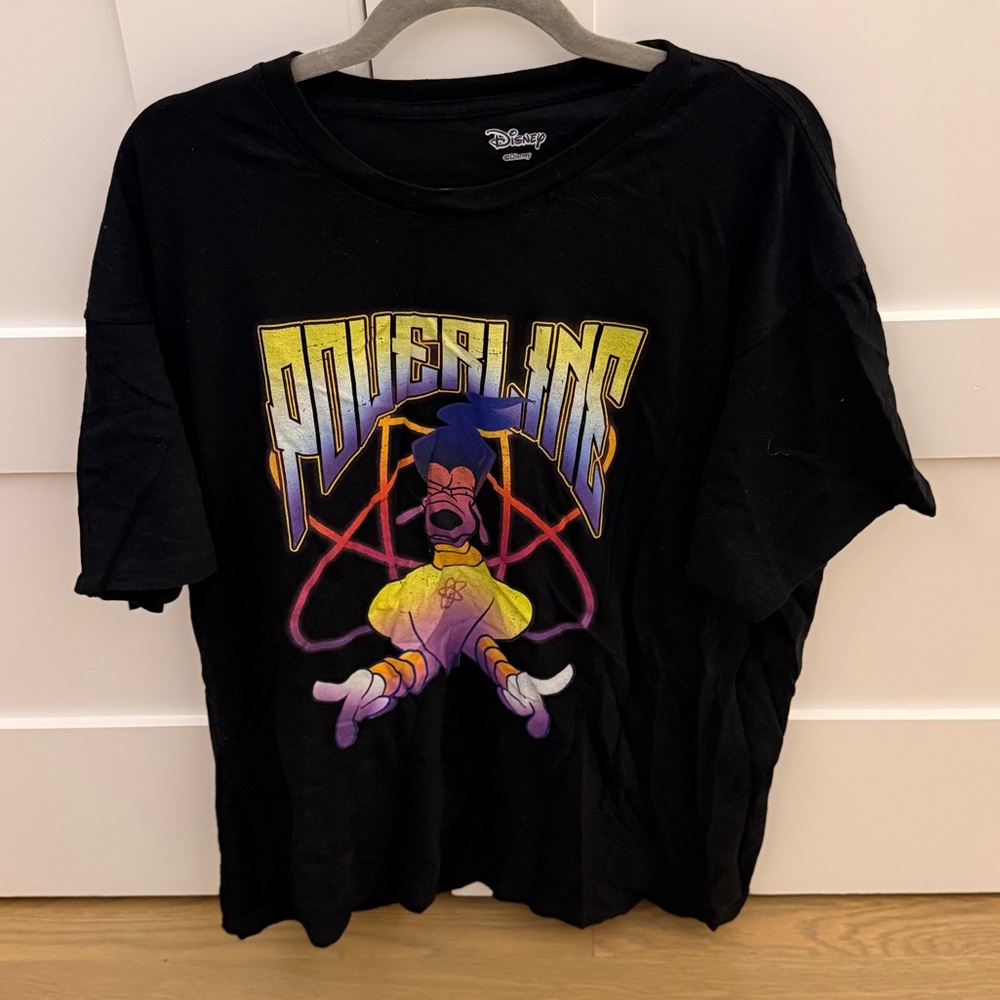 Disney Black Powerline Short Sleeve Tee